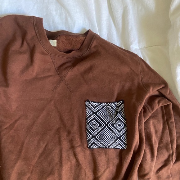 Krochet Kids Burnt brown pocket crewneck - Picture 4 of 5